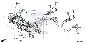 CB500XAF CB500X UK - (E) drawing IGNITION COIL