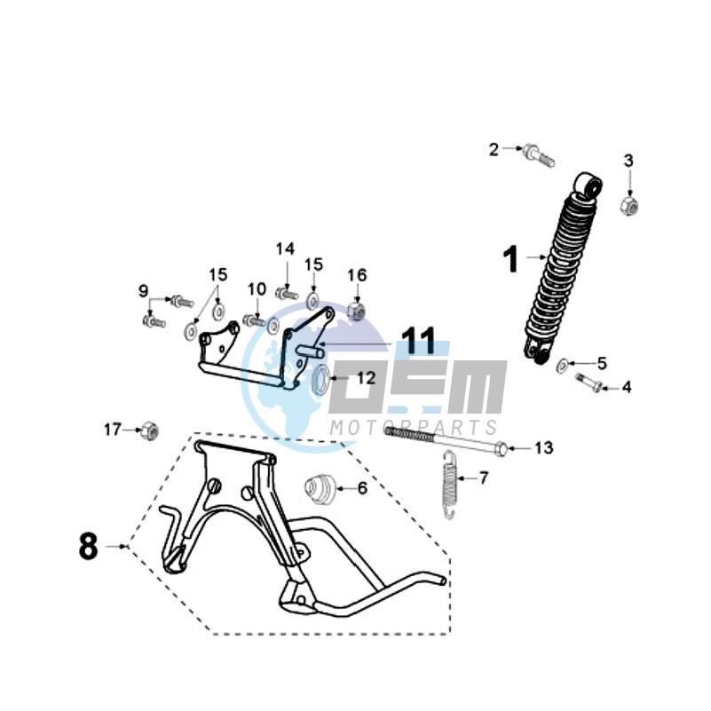 REAR SHOCK AND STAND