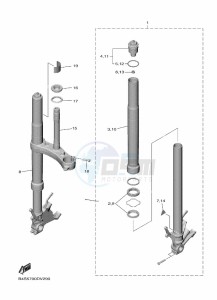 YZF1000D YZF-R1M (B4S6) drawing FRONT FORK