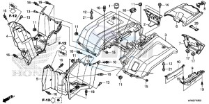 TRX500FE1H Europe Direct - (ED) drawing REAR FENDER