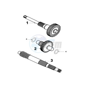 CITYSTAR 125 LC drawing DRIVE SHAFTS / KICKSTARTER