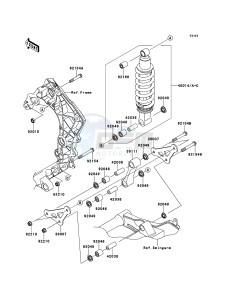 Z1000_ABS ZR1000EBF FR XX (EU ME A(FRICA) drawing Suspension/Shock Absorber