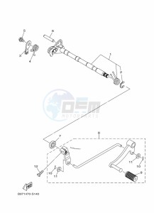 FZN250 (B8H4) drawing SHIFT SHAFT