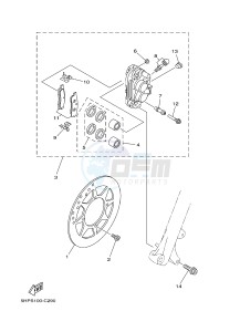 TT-R125 TT-R125LW (2CP4) drawing FRONT BRAKE CALIPER