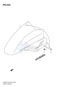 AN400 (E3-E28) Burgman drawing FRONT FENDER (MODEL K9)