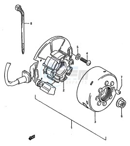 RM125 (G-H-J) drawing MAGNETO (MODEL H J)