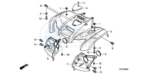 CB650FAG CB650F 6ED drawing FRONT FENDER