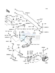 Z750_ABS ZR750M8F GB XX (EU ME A(FRICA) drawing Brake Piping