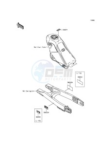 KLX250 KLX250SEF XX (EU ME A(FRICA) drawing Labels