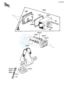 KZ 305 B [CSR BELT] (B1) [CSR BELT] drawing TAILLIGHT