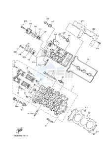 MT09 900 (1RCF) drawing CYLINDER HEAD