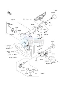 VN 900 D[VULCAN 900 CLASSIC LT] (6F-9F) D7F drawing TURN SIGNALS--  - JKAVN2D1 7A011496- -