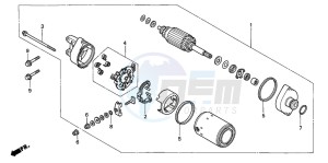 VTR1000F FIRE STORM drawing STARTING MOTOR