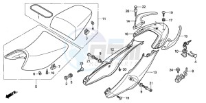 CBF600N drawing SEAT/SEAT COWL