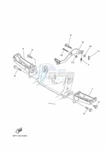 YFZ450R (BKD5) drawing STAND & FOOTREST