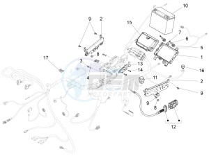 California 1400 Touring ABS 1380 drawing Rear electrical system