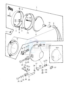 KZ 1000 E [SHAFT] (E1-E2) [SHAFT] drawing HEADLIGHT