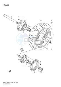 GSX1250FA (E28-E33) drawing REAR WHEEL