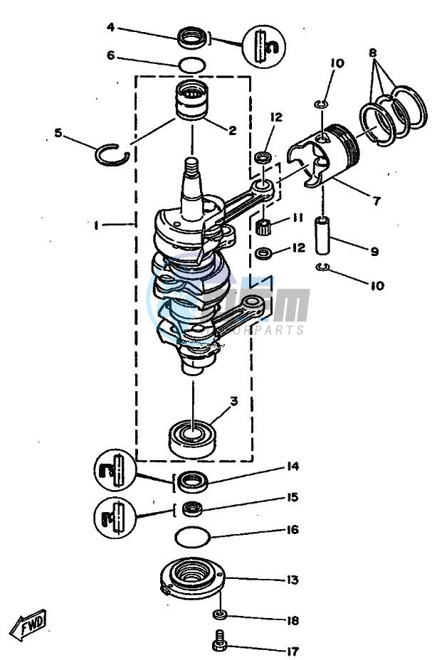 CRANKSHAFT--PISTON