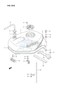 GSX-R750W (E2) drawing FUEL TANK (MODEL S)