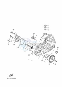 YZF320-A (B2X4) drawing WATER PUMP