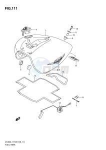 VL800 (E3-E28) VOLUSIA drawing FUEL TANK (VL800L1 E3)