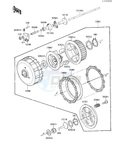 KZ 1300 A (A4) drawing CLUTCH