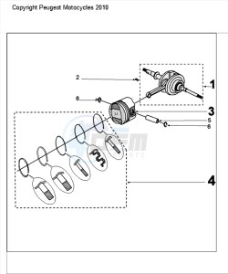 DJANGO 50 4T HERITAGE drawing CRANKSHAFT AND PISTON