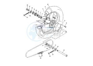 WR F 450 drawing REAR WHEEL