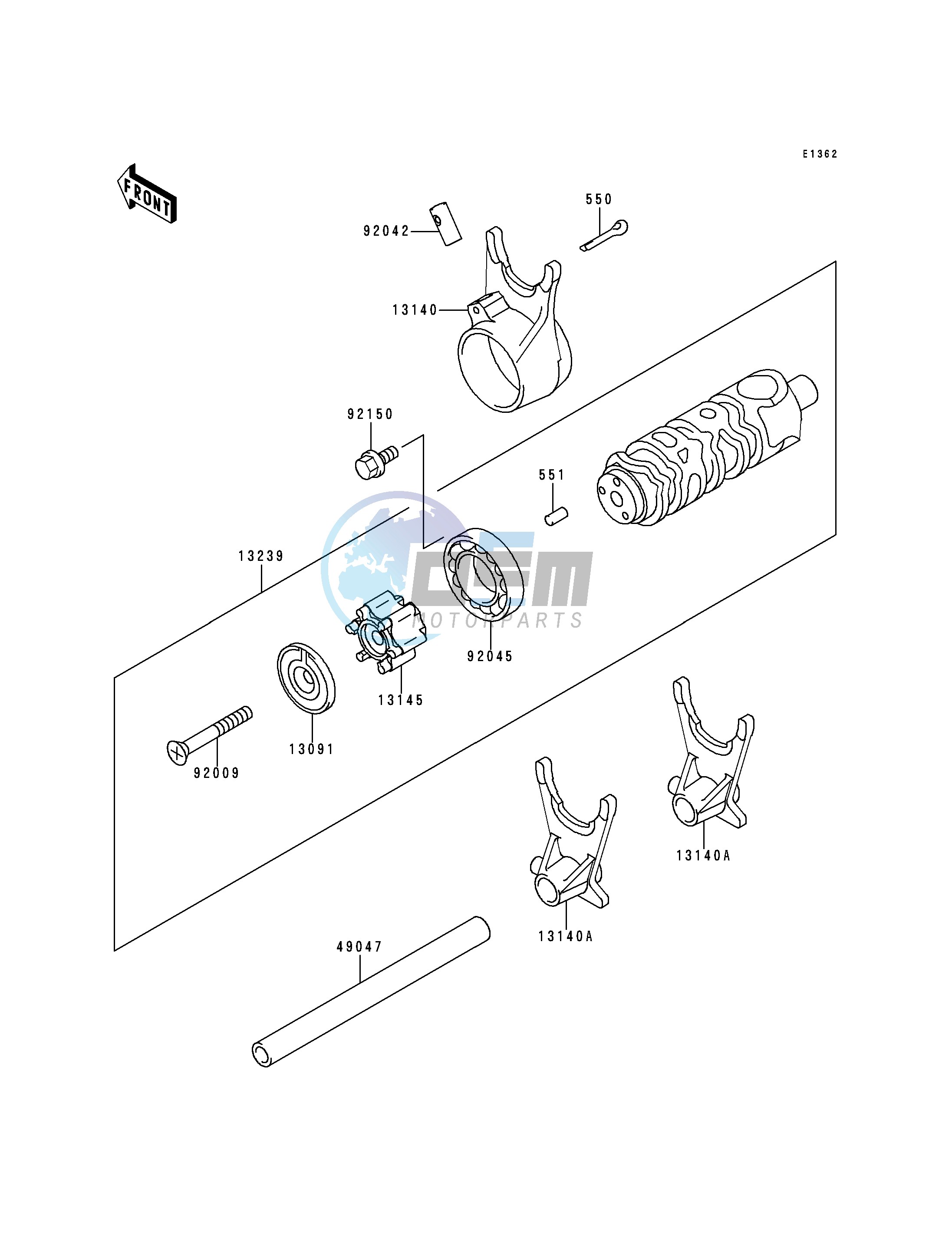 GEAR CHANGE DRUM_SHIFT FORK-- S- -