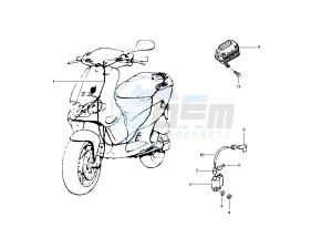 Runner POGGIALI 50 drawing Ignition Electrical Devices