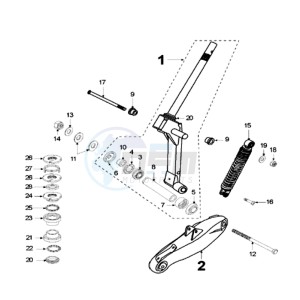 FIGHT LR drawing FRONT FORK / STEERINGHEAD