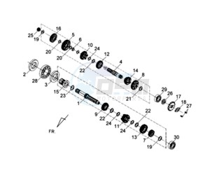 WOLF CARBURATED 125 drawing CRANKCASE - DRIVE SHAFT - CRANKCASE