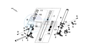 MAXSYM 400 I drawing FRONT FORK / STEERING HEAD BEARING