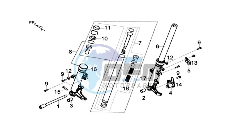 FRONT FORK / STEERING HEAD BEARING