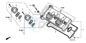 CB600F3A France - (F / CMF ST 25K) drawing CYLINDER HEAD COVER