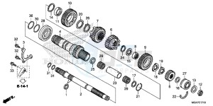 VFR1200XDF CrossTourer - VFR1200X Dual Clutch 2ED - (2ED) drawing TRANSMISSION (VFR1200XD/ XDA/ XDL/ XDS) (MAINSHAFT)