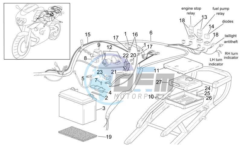 Rear electrical system