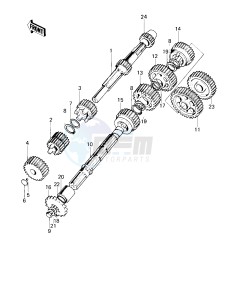 KM 100 A (A1 till A7) drawing TRANSMISSION -- KM100-A6_A7- -