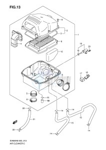 SV650 (E2) drawing AIR CLEANER