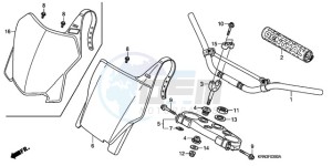 CRF250R9 ED / BLA CMF drawing HANDLE PIPE/TOP BRIDGE