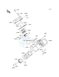 KVF 750 B (BRUTE FORCE 750 4X4I) (B6F-B7FA) A6F drawing CYLINDER_PISTON-- S- -