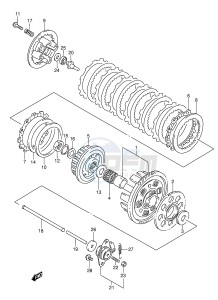 GSX750F (E2) drawing CLUTCH