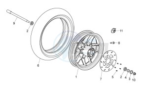 Sport City One 125 4T e3 drawing Front wheel