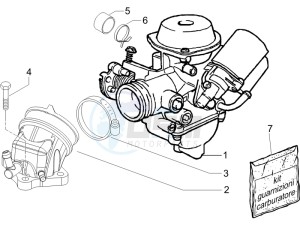 X9 250 Evolution drawing Carburettor assembly - Union pipe