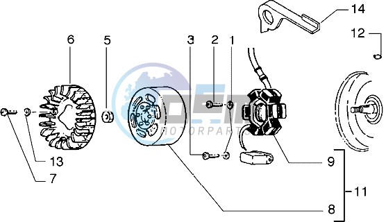 Flywheel magneto