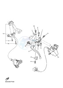 XVS950CR XV950R XV950 R-SPEC (B33A) drawing HANDLE SWITCH & LEVER