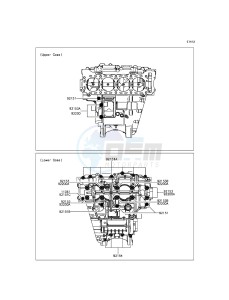 NINJA ZX-10R ZX1000JFF FR XX (EU ME A(FRICA) drawing Crankcase Bolt Pattern