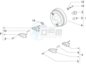 Beverly 500 (USA) USA drawing Head lamp - Turn signal lamps