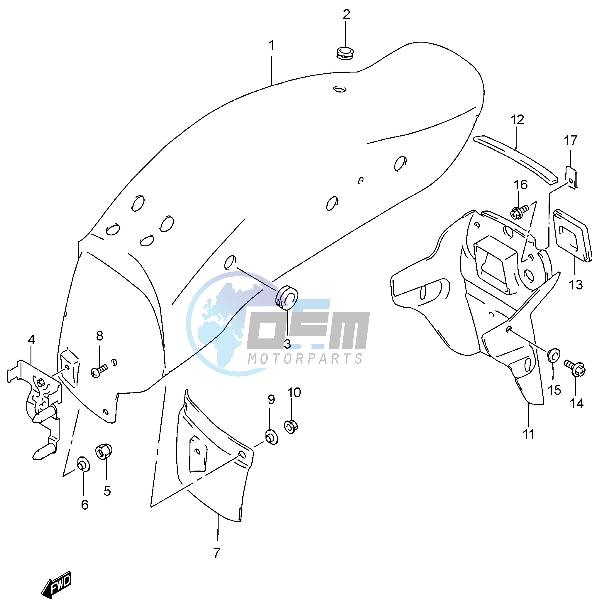 REAR FENDER (MODEL K3)